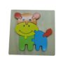 Colourful Hippo Design Wooden Animal Puzzle for Toddlers | Fun Educational Learning Toy for Early Development, Hippo Design for Early Learning Fun