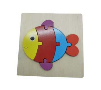 Wooden Fish Puzzle Board for Toddlers – 6-Piece Educational Toy with Multicoloured Design for Fun Learning Activities