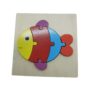 Wooden Fish Puzzle Board for Toddlers – 6-Piece Educational Toy with Multicoloured Design for Fun Learning Activities