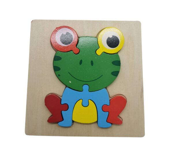Wooden Frog Puzzle for Kids – Colourful Animal Shape Educational Toy for Early Learning and Development, Educational Wooden Frog Puzzle – Colourful Animal Shape Toy for Toddlers and Early Learning Fun
