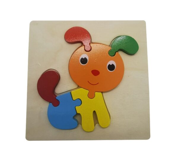 Wooden Puppy Puzzle Board for Toddlers – Colourful 6-Piece Educational Toy to Develop Fine Motor Skills and Cognitive Learning, Perfect Educational Toy for Toddlers to Enhance Problem Solving and Hand-Eye Coordination