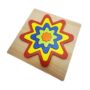 Educational Wooden Star Shape Puzzle Board for Kids – Multi-Coloured Stacking Toy for Early Childhood Development