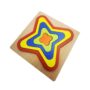 Wooden Layered Puzzle Board with Colourful Geometric Shapes – Educational Stacking Toy for Kids’ Cognitive Development and Fine Motor Skills