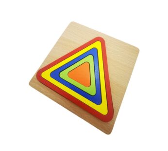 Educational Wooden Triangle Shape Sorter Puzzle Toy – Colourful Stacking and Sorting Game for Early Childhood Learning