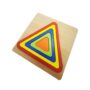 Educational Wooden Triangle Shape Sorter Puzzle Toy – Colourful Stacking and Sorting Game for Early Childhood Learning