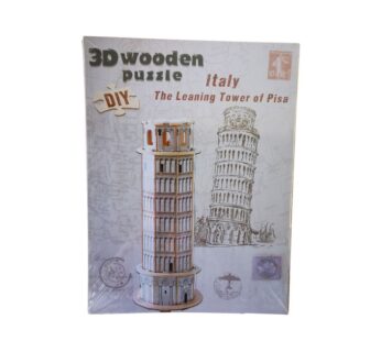 3D Wooden Puzzle DIY Kit Featuring Leaning Tower of Pisa – Iconic Italy Landmark Model – Fun and Challenging Architectural Craft