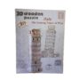 3D Wooden Puzzle DIY Kit Featuring Leaning Tower of Pisa - Iconic Italy Landmark Model - Fun and Challenging Architectural Craft