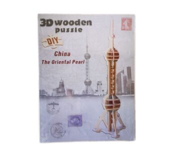 3D Wooden Puzzle DIY Kit – Build Your Own Oriental Pearl Tower Shanghai Landmark Model | Educational Building Set for Kids & Adults