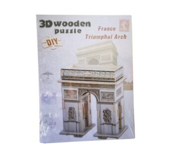 3D Wooden Puzzle DIY Kit – Build Your Own France Triumphal Arch Model – Educational and Fun Assembly Building Set for Kids and Adults