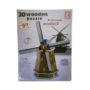 3D Wooden DIY Netherlands Windmill Puzzle Model Kit – Authentic Traditional Dutch Design for Adults and Kids, Educational and Decorative Craft Project