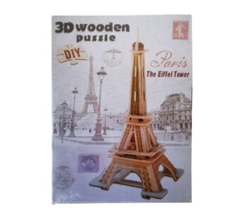 3D Wooden Puzzle DIY Kit – Paris Eiffel Tower Model for Educational Assembly and Creative Crafting Experience