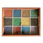 Handmade Wooden Serving Tray with Colourful Crystal Accents and Unique Handle Design for Home Décor and Serving