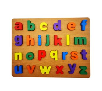 Educational Wooden Alphabet Puzzle Board for Kids – Fun and Multi-Coloured Lowercase Letter Learning Toy, Vibrant Multi-Coloured Learning Toy for Early Education with Lowercase Letters