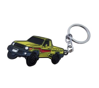 Toyota Truck Metal Keychain – Stylish Yellow and Black Design for Car Enthusiasts – Durable Decorative Key Ring