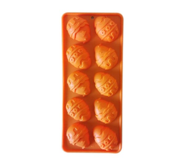 10-Cavity Easter Egg Silicone Mould – Decorative Non-Stick Baking Tray Mold for Chocolate, Candy, Cake, and DIY Treats – Flexible, Food-Grade Bakeware - Image 2