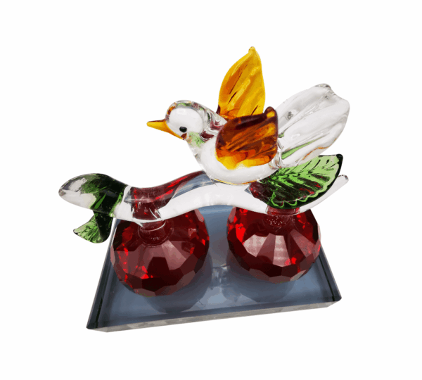 Handcrafted Glass Bird Figurine – Elegant Animal Ornament for Home Décor, Collectible Paperweight & Table Centerpiece – Artistic Blown Glass Sculpture for Bird Lovers - Image 2