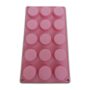 15-Cavity Round Cylinder Silicone Mould – Pink Flexible Non-Stick Baking Tray Mold for Chocolate, Candy, Jelly, Soap, and DIY Crafts