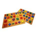 Colorful Wooden Alphabet and Number Puzzle Board for Toddlers and Kids – Developmental Learning Toy to Enhance Letter and Number Skills - Image 2