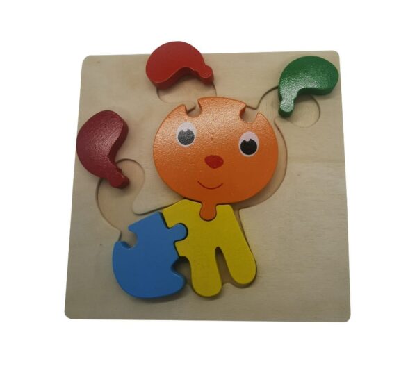 Wooden Puppy Puzzle Board for Toddlers – Colourful 6-Piece Educational Toy to Develop Fine Motor Skills and Cognitive Learning, Perfect Educational Toy for Toddlers to Enhance Problem Solving and Hand-Eye Coordination - Image 2
