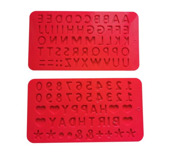 Silicone Alphabet and Number Mould Set – 2-Piece Set, Happy Birthday Cake Decorating Kit with Letters A-Z & Numbers 0-9 – Flexible, Non-Stick, Reusable Molds for Chocolate, Fondant, Candy, and Baking Projects - Image 2