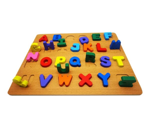 Wooden Alphabet Puzzle Board for Kids – Educational ABC Learning Toy with Colourful Letters – Perfect for Early Learning and Fun - Image 2