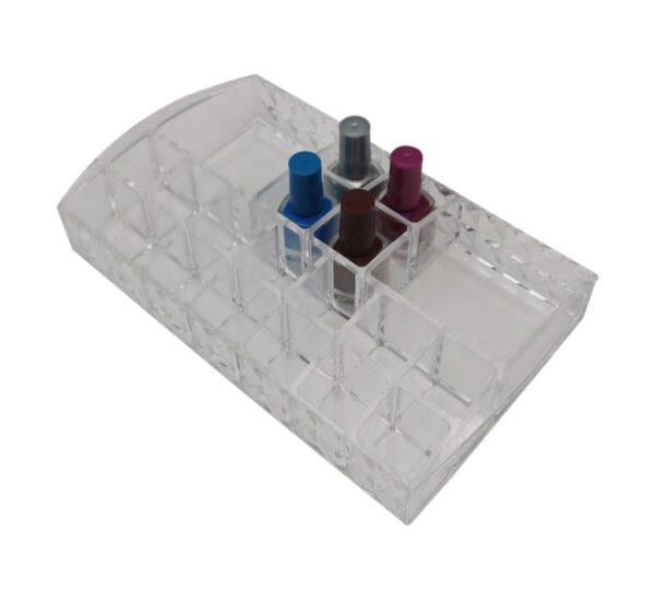 Clear Acrylic Lipstick Organizer – Multipurpose Transparent Makeup Stand for Storing Lip Gloss, Mascara, Brushes & Beauty Essentials - Image 3
