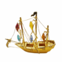 24K Gold Plated Mayflower Ship Figurine – Elegant Nautical Sailboat Ornament Model for Tabletop Display – Decorative Sailing Boat Collectible Gift for Christmas, Thanksgiving, Anniversary, Birthday, Valentine’s Day & Mother’s Day