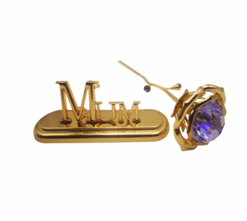 24K Gold Plated Rose Artificial Flower with Elegant Gift Box – Gold Dipped Forever Rose with “MUM” Sign Decorative Stand – Ideal Gift for Mother’s Day, Birthday, Anniversary, or Home Décor