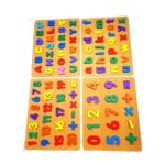 Learning with Wooden Alphabet and Numbers Puzzle Board Set – 4 Multi-Coloured Boards – Perfect Educational Toys for Early Math and Literacy - Image 3