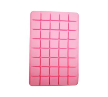 40-Cavity Square Silicone Mould Tray – Flexible Non-Stick Pink Baking Mold for Chocolate, Candy, Jelly, Soap, and Craft Making, Durable Food-Grade Silicone Bakeware