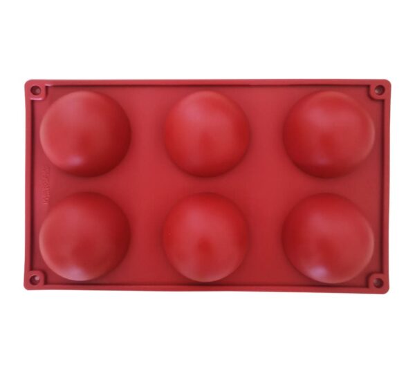 6-Cavity Large Semi-Sphere Silicone Mould – Flexible, Non-Stick, Food-Grade Baking Mold for Chocolate Bombs, Cakes, Jelly, Desserts, and DIY Crafts