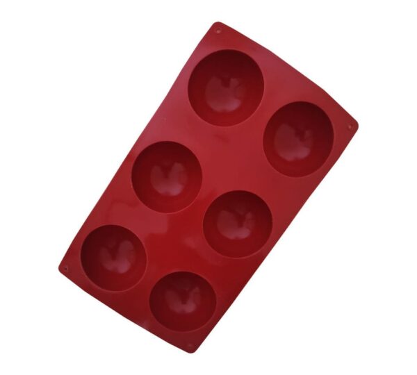 6-Cavity Large Semi-Sphere Silicone Mould – Flexible, Non-Stick, Food-Grade Baking Mold for Chocolate Bombs, Cakes, Jelly, Desserts, and DIY Crafts - Image 2