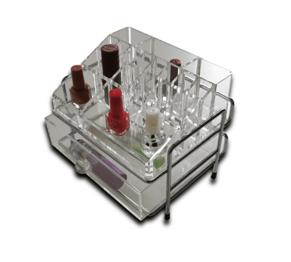 Acrylic Cosmetic Makeup Organizer with Drawers & Tray – Vanity Storage for Brushes, Lipsticks, Jewelry & Hair Accessories - Image 4