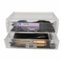 Acrylic Cosmetic Storage Box with 2 Drawers – Clear Makeup Organizer for Jewelry, Lipstick, Brushes & Nail Polish