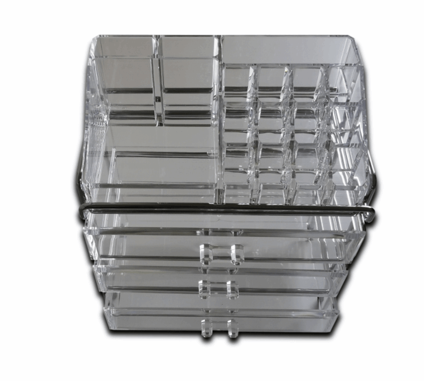 Acrylic Jewelry Storage Box Organizer – 3-Drawer Transparent Display Stand for Accessories & Cosmetics - Image 3
