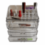 Acrylic Jewelry Storage Box Organizer – 3-Drawer Transparent Display Stand for Accessories & Cosmetics