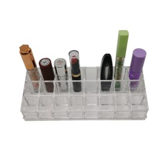 Acrylic Makeup Organizer for Vanity – Clear Cosmetic Storage with Multiple Compartments and Drawers for Lipsticks, Brushes, and Eyeshadows