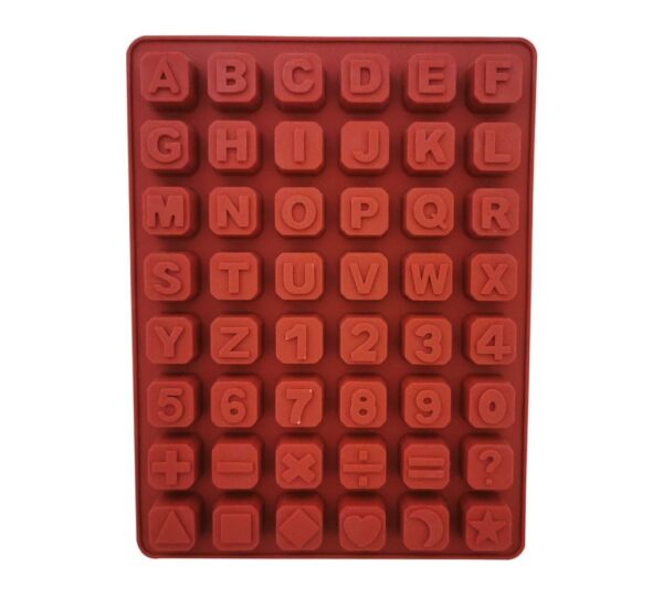 Alphabet and Numbers Silicone Mould with 48 Cavities– Complete Letters A-Z, Numbers 0-9, and Symbols Set – Flexible, Non-Stick, Food-Grade Mold for Chocolate, Candy, Fondant, Jelly, and DIY Crafts - Image 3