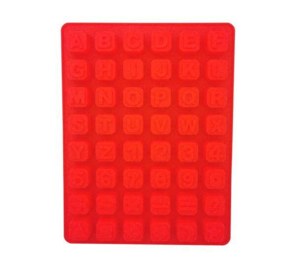 Alphabet and Numbers Silicone Mould with 48 Cavities– Complete Letters A-Z, Numbers 0-9, and Symbols Set – Flexible, Non-Stick, Food-Grade Mold for Chocolate, Candy, Fondant, Jelly, and DIY Crafts - Image 5