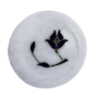 Artisan-Crafted White Marble Coaster Set – Intricate Inlay Design for Tea, Coffee & Table Décor, Handmade Stone Craft