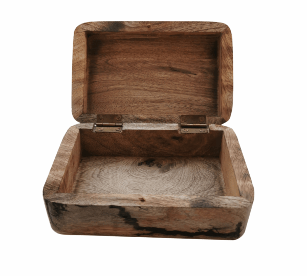 Asmiat Handmade Antique Design Wooden Jewellery Box Organiser – Multipurpose & Portable (15 x 6.5 cm)