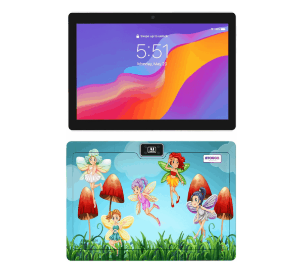 Atouch at your heart KT36 10.1 Inch Android 12 Kids Tablet Dual SIM Wifi, Dual Camera, Zoom App Supported Early Education Tab with Convertible Eva Case Stand and Gamepad