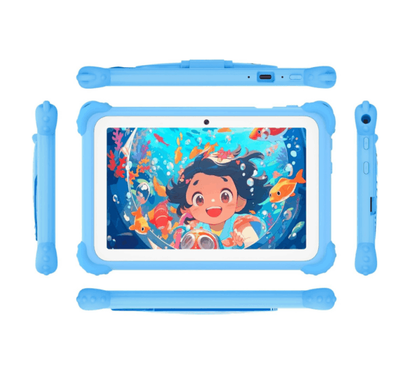 Atouch at your heart Q42 Kids Tablet with Writing LCD - 7" Android Tablet with 5G WiFi Tab with Holder Stand - Ideal for Early Education & Learning (Blue) - Image 3