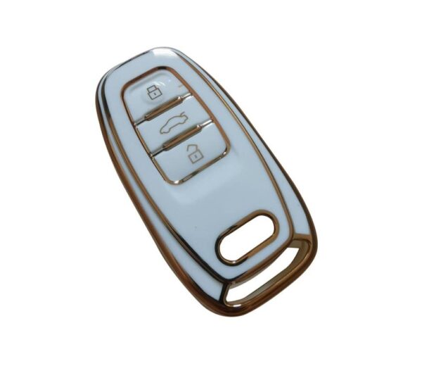Audi Key Fob Cover TPU Protection Case Compatible with A3, A4, A5, A6, Q3, Q5, Q7 Models – Premium Soft TPU Shell with Full Coverage, Scratch-Resistant, Durable and Slim Design for Audi Smart Key Remote - Image 2
