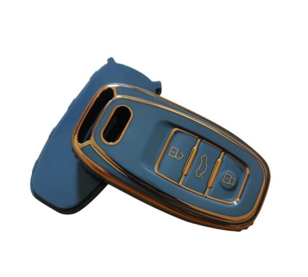 Audi Key Fob Cover TPU Protection Case Compatible with A3, A4, A5, A6, Q3, Q5, Q7 Models – Premium Soft TPU Shell with Full Coverage, Scratch-Resistant, Durable and Slim Design for Audi Smart Key Remote - Image 3