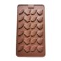 Autumn Leaves Silicone Chocolate Mould with 24 Cavities Featuring Fall Maple Leaf Design, Flexible Non-Stick Baking Tray Mold for Chocolates, Candies, and Seasonal Treats – Brown