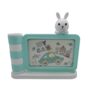 Baby Bunny Photo Frame with Growth Chart – White Nursery Decor for Boys and Girls in 3 colours Blue/Yellow/Pink