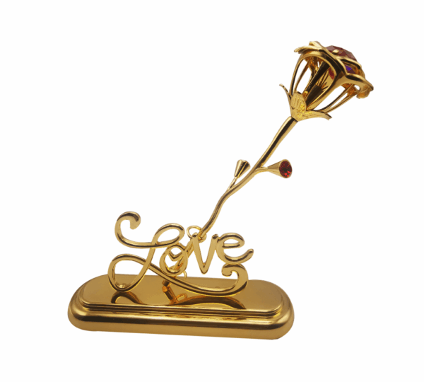 Beautiful Home Décor 24K Gold Plated Rose Flower with “LOVE” Stand – Elegant Gift for Mother’s Day, Valentine’s Day, Wedding, Birthday, or Christmas – Forever Gold Rose in Gift Box Display - Image 2