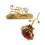 Beautiful Home Décor 24K Gold Plated Rose Flower with “LOVE” Stand – Elegant Gift for Mother’s Day, Valentine’s Day, Wedding, Birthday, or Christmas – Forever Gold Rose in Gift Box Display