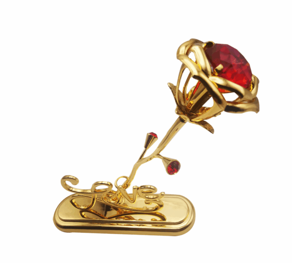 Beautiful Home Décor 24K Gold Plated Rose Flower with “LOVE” Stand – Elegant Gift for Mother’s Day, Valentine’s Day, Wedding, Birthday, or Christmas – Forever Gold Rose in Gift Box Display - Image 3